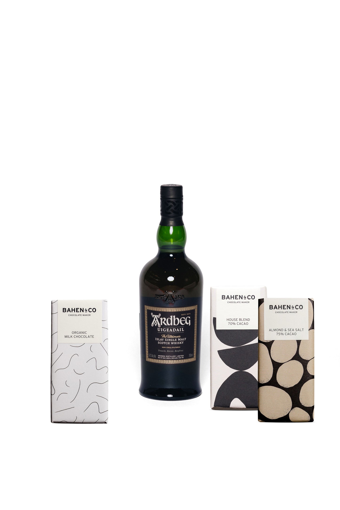 Bahen & Co. Chocolates + Ardbeg 'Uigeadail' Scotch Whisky - Christmas Gift Hamper-Heritage Wine Store Perth CBD Bottleshop