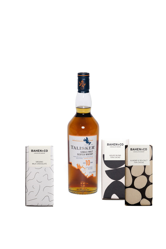Bahen & Co. Chocolates + Talisker 10YO Scotch Whisky - Christmas Gift Hamper-Heritage Wine Store Perth CBD Bottleshop