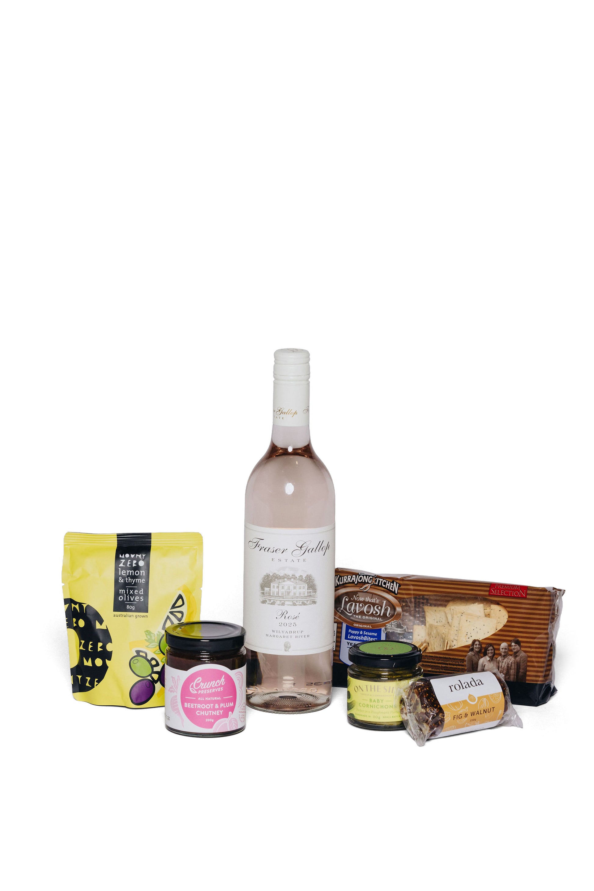 Everything But The Cheese Hamper + Fraser Gallop Rose - Christmas Gift Hamper-Heritage Wine Store Perth CBD Bottleshop