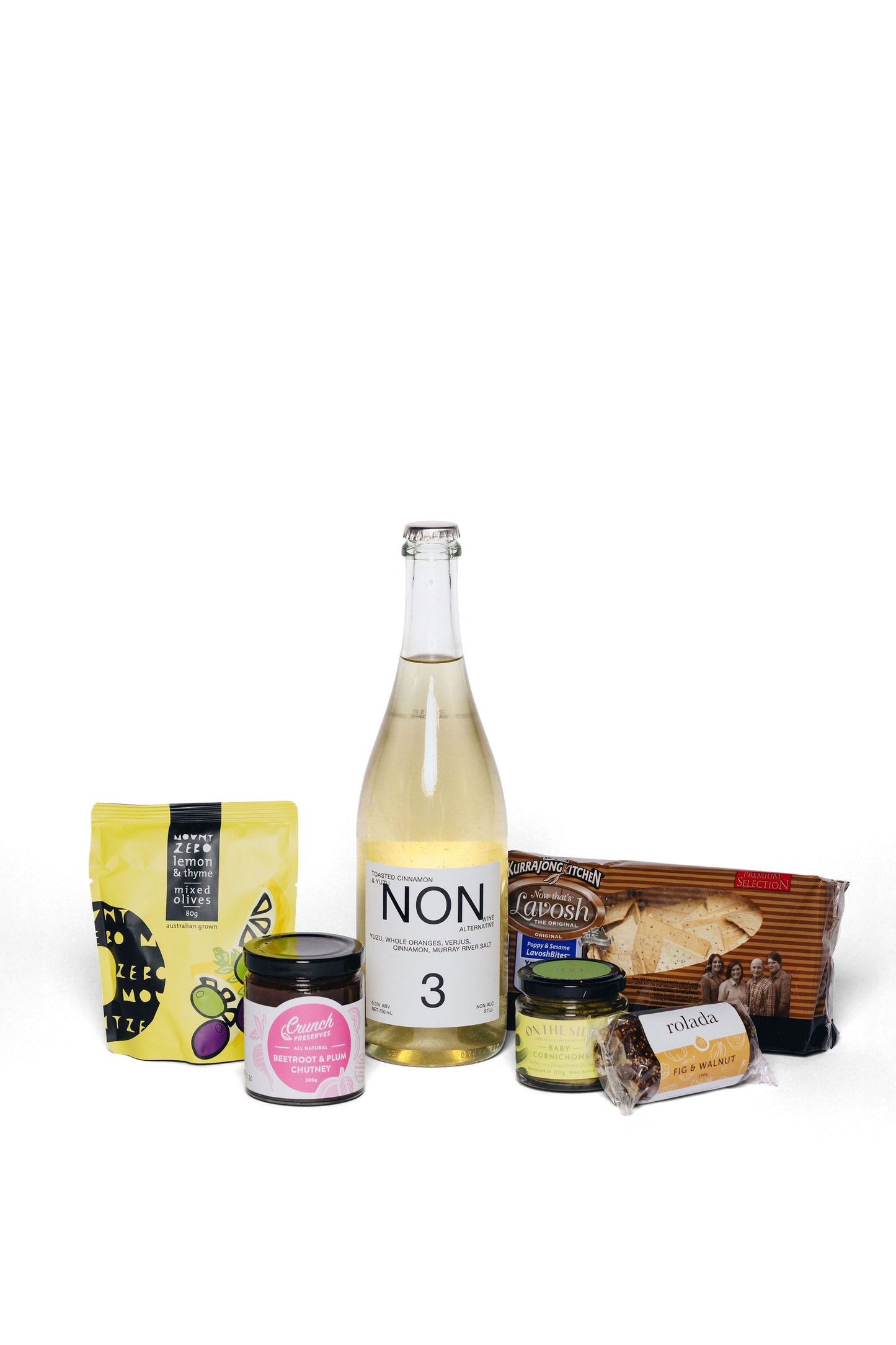 Everything But The Cheese Hamper + NON #3 Non Alcoholic Wine - Christmas Gift Hamper-Heritage Wine Store Perth CBD Bottleshop