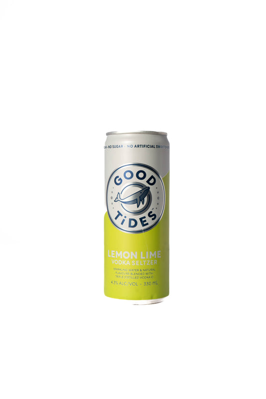 Good Tides Lemon Lime Vodka Seltzer Can 330ml-Heritage Wine Store Perth CBD Bottleshop
