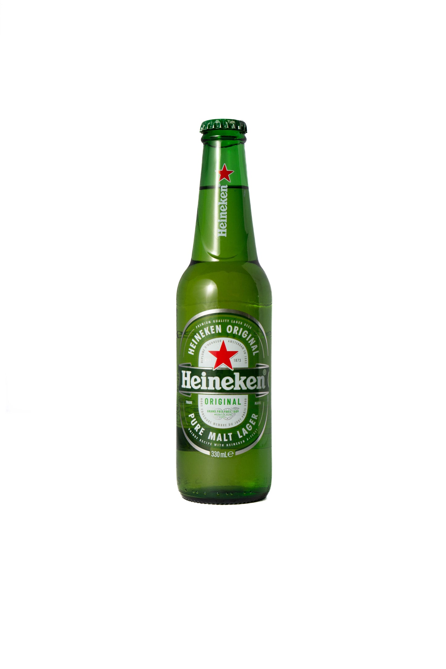 Heineken Lager Bottle 330ml-Heritage Wine Store Perth CBD Bottleshop
