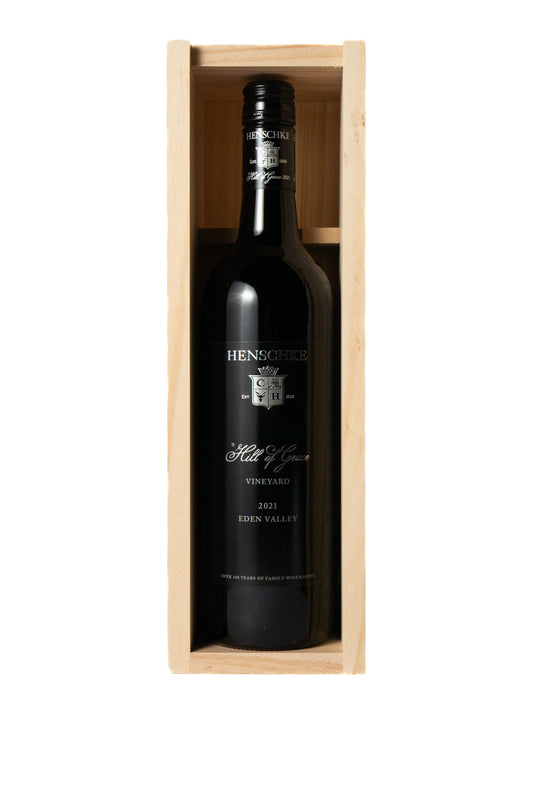 Henschke 'Hill Of Grace' Shiraz 2021 - Wooden Gift Box-Heritage Wine Store Perth CBD Bottleshop