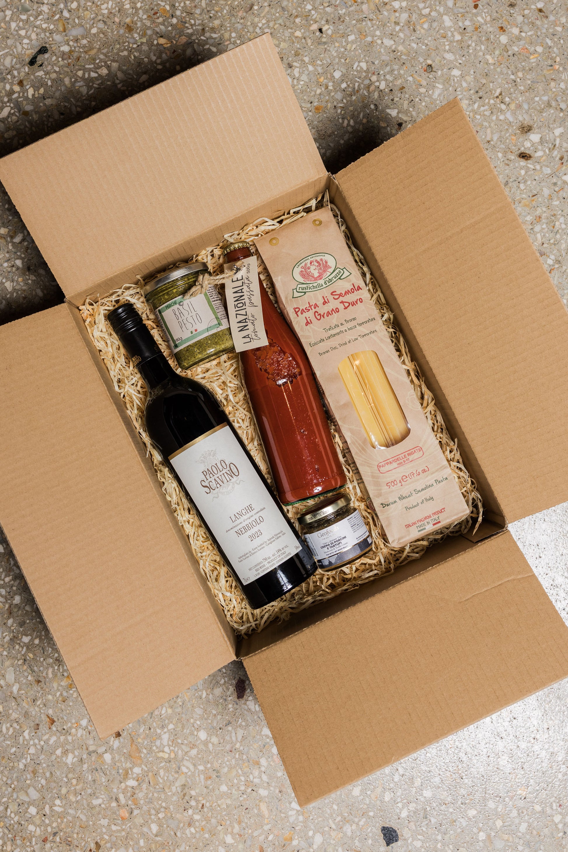 Italian Pasta Night + Paolo Scavino Nebbiolo - Christmas Gift Hamper-Heritage Wine Store Perth CBD Bottleshop