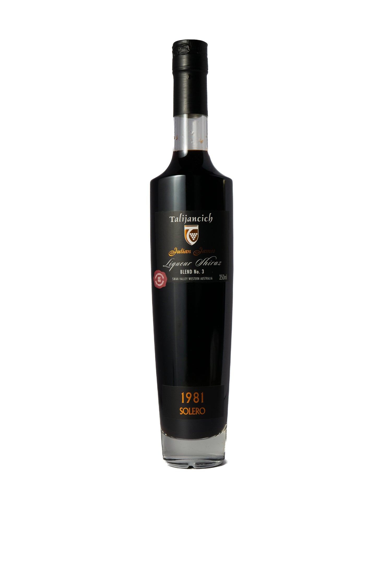 Talijancich 'Julian James - Blend No. 3' Liqueur Shiraz 1981 Solero-Heritage Wine Store Perth CBD Bottleshop