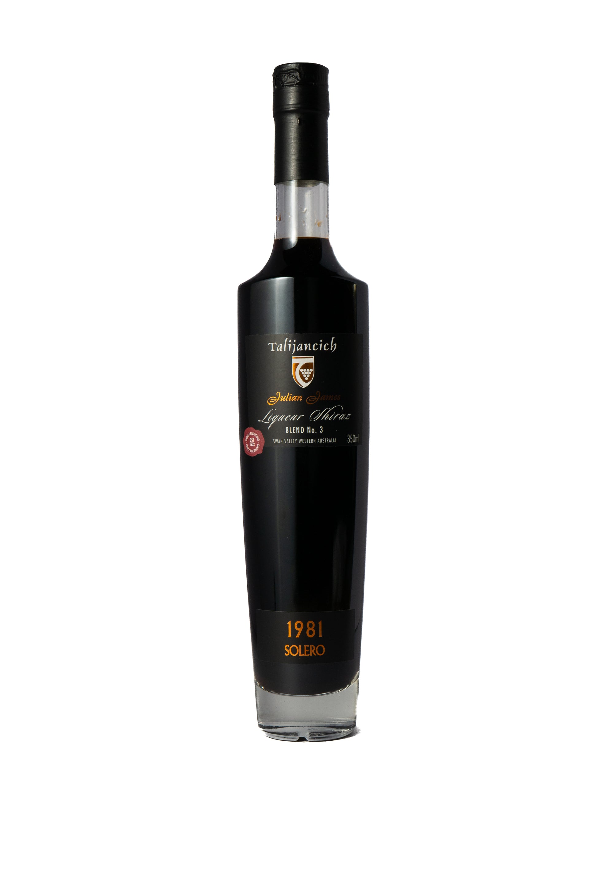 Talijancich 'Julian James - Blend No. 3' Liqueur Shiraz 1981 Solero-Heritage Wine Store Perth CBD Bottleshop