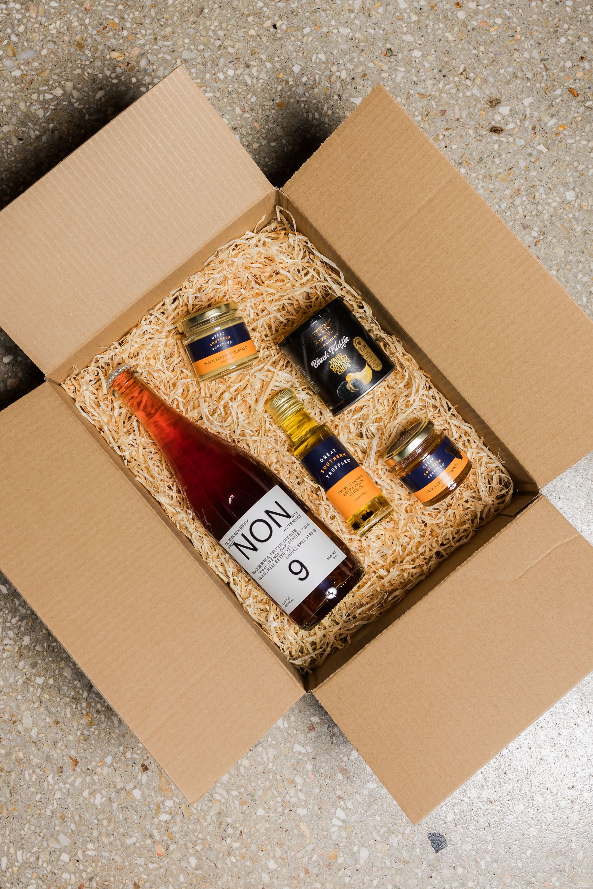 Truffle Lovers + NON #9 Non Alcoholic Wine - Christmas Gift Hamper-Heritage Wine Store Perth CBD Bottleshop