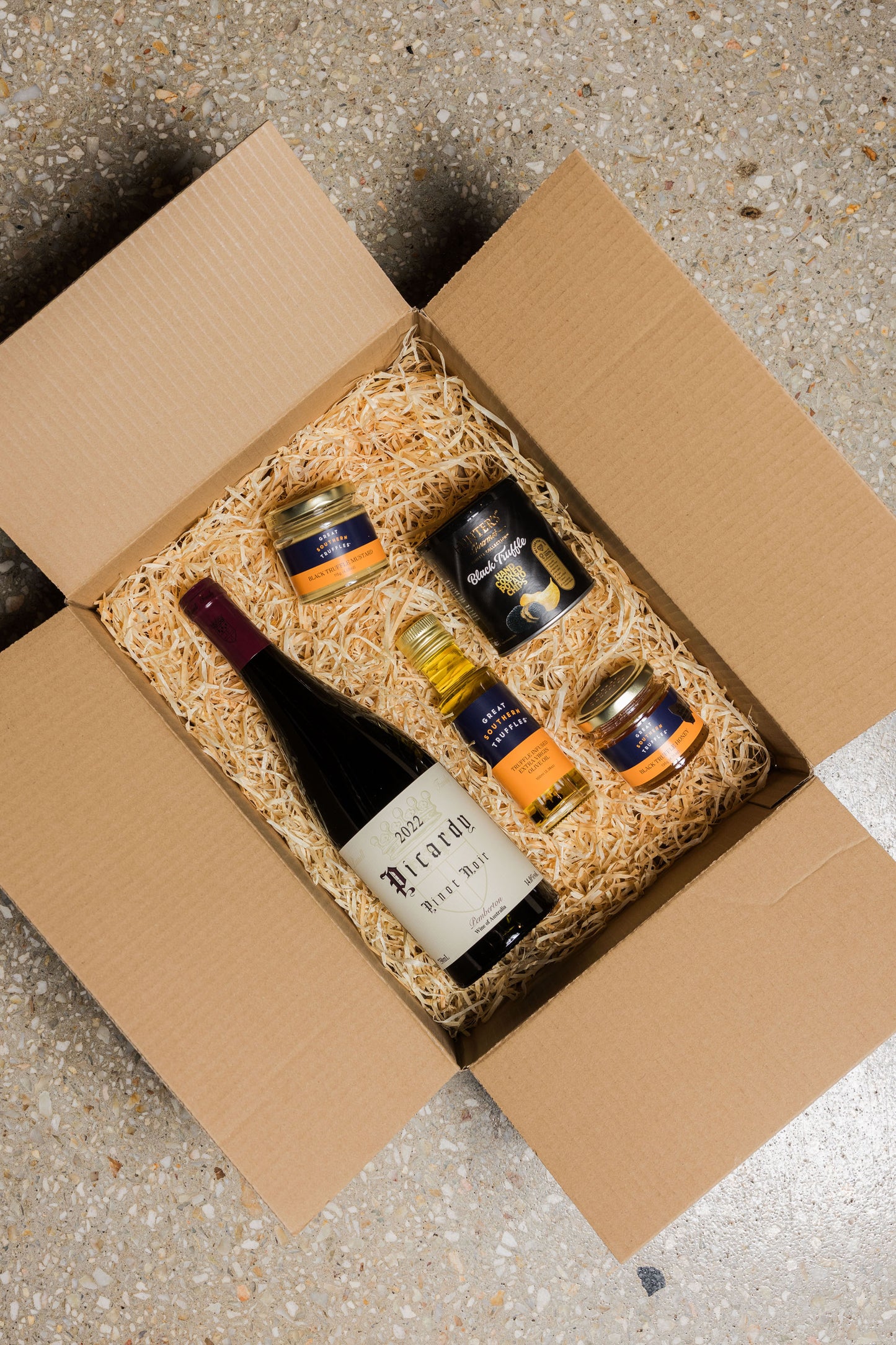 Truffle Lovers + Picardy Pinot Noir - Christmas Gift Hamper-Heritage Wine Store Perth CBD Bottleshop