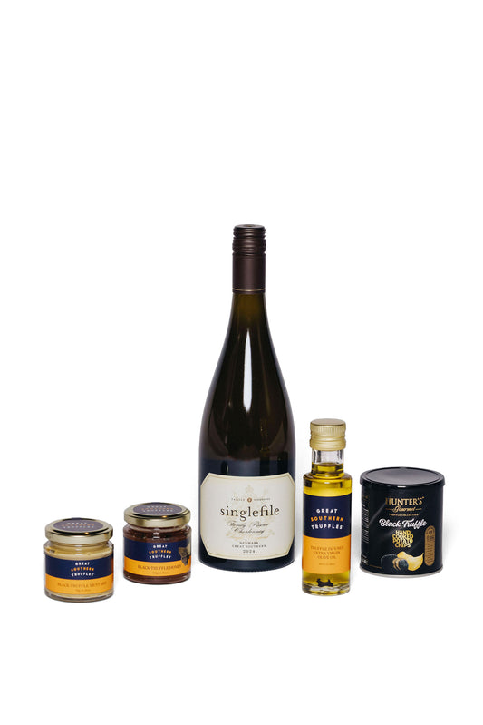 Truffle Lovers + Singlefile 'Family Reserve' Chardonnay - Christmas Gift Hamper-Heritage Wine Store Perth CBD Bottleshop